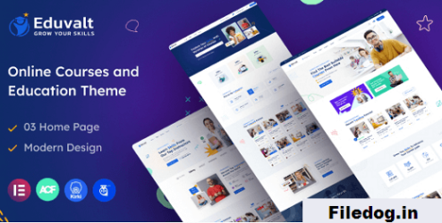 Eduvalt - Online Courses & Education WordPress Theme + RTL