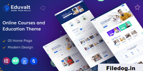 Eduvalt - Online Courses & Education WordPress Theme + RTL