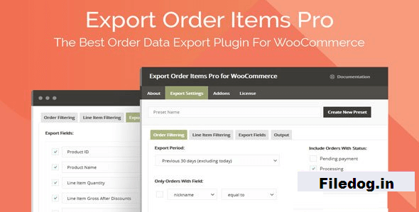 Export Order Items Pro for WooCommerce