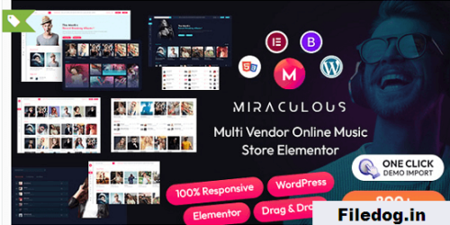 Miraculous - Multi Vendor Online Music Store Elementor WordPress Theme