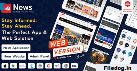 News App and Web -Flutter News App for Android and IOS App News Website with Admin panel