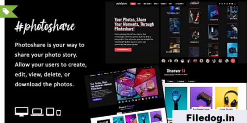 Photoshare - Blog Story & Photos Download WordPress Theme
