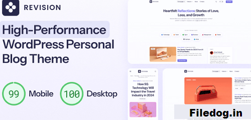 Revision - Optimized Personal Blog WordPress Theme
