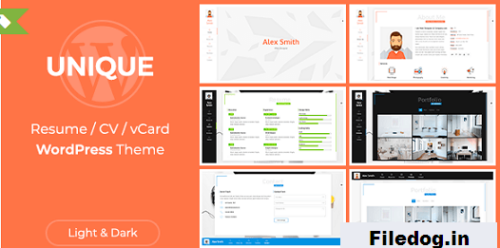 Unique Resume CV vCard