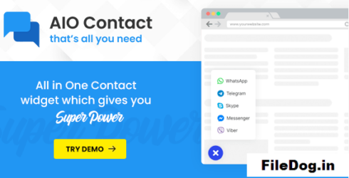 AIO Contact - All in One Contact Widget - Support Button