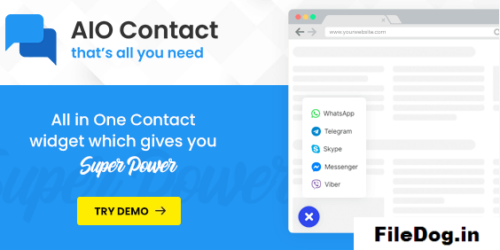 AIO Contact - All in One Contact Widget - Support Button