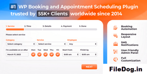 Bookly PRO – Appointment Booking and Scheduling Software System