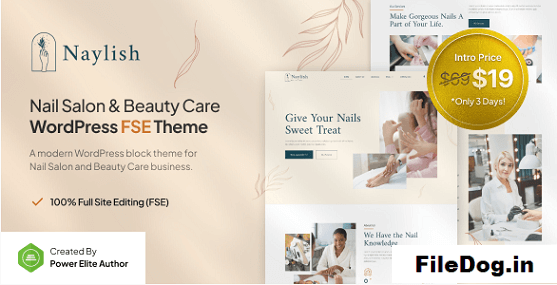 Naylish – Nail Salon & Beauty Care FSE WordPress Theme