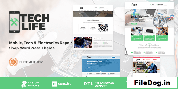 TechLife - Mobile, Tech & Electronics Repair Shop WordPress Theme