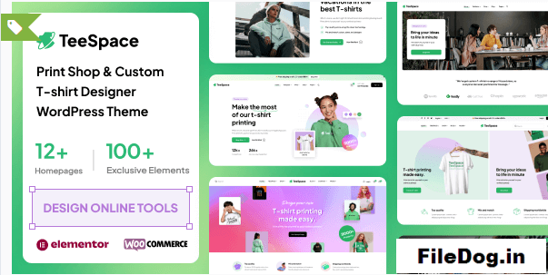 TeeSpace - Print Shop & Custom T-shirt Designer WordPress theme