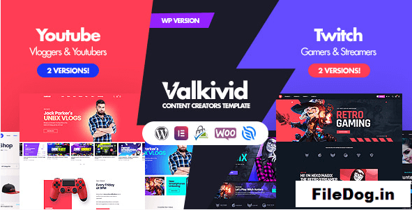 Valkivid - Content Creators WordPress Theme