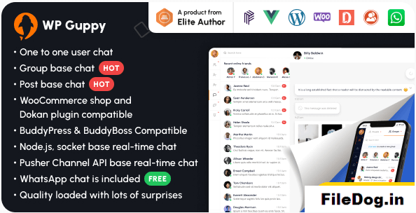 WP Guppy Pro - A live chat plugin for WordPress, WooCommerce and BuddyPress